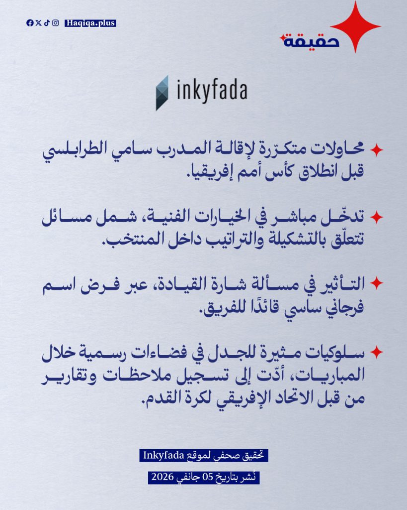 612019222_122148180872853546_7072145203187827649_n-819x1024 تحقيق Inkyfada: حسين جنيّح في قلب كواليس فشل المنتخب التونسي في “كان 2025”.